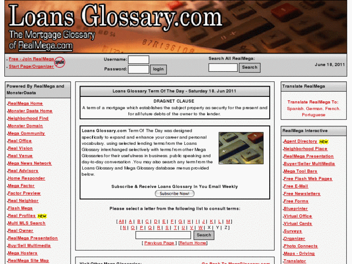 www.loansglossary.com