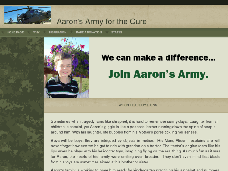 www.aaronsarmyfundraiser.com