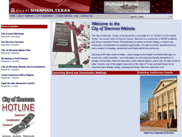 www.cityofsherman.net