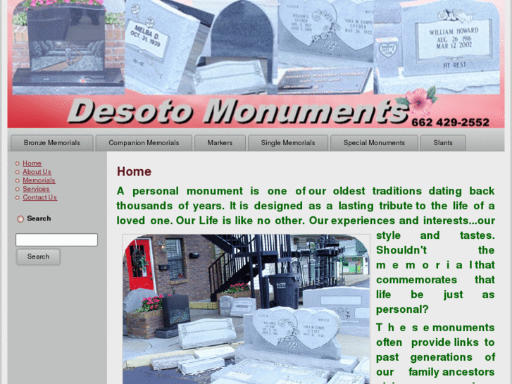 www.desotomonuments.com