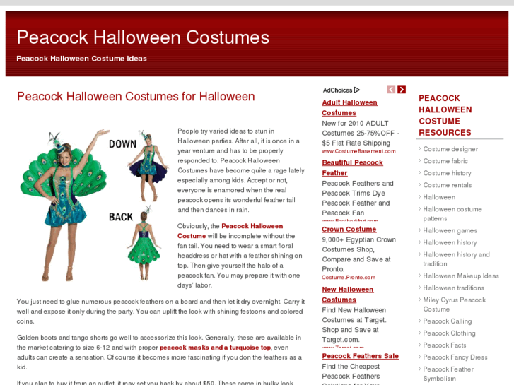 www.peacockhalloweencostumes.com