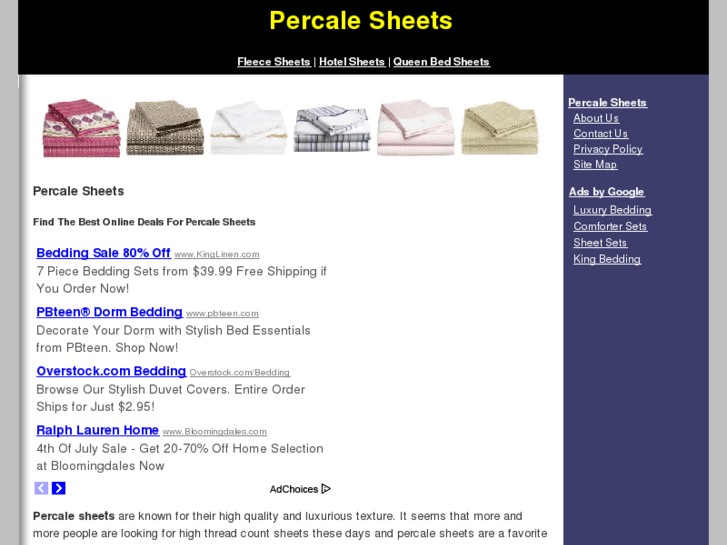 www.percalesheetsshop.com