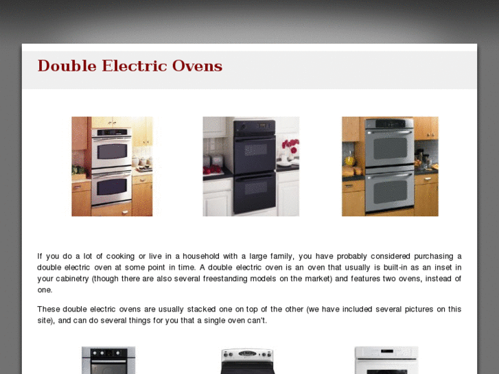 www.doubleelectricovens.com