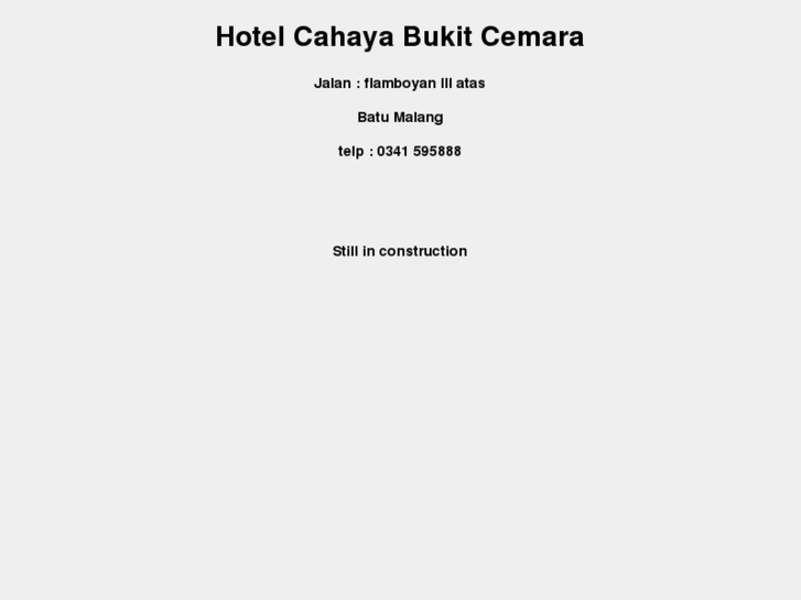 www.hotelcahayabukitcemara.com