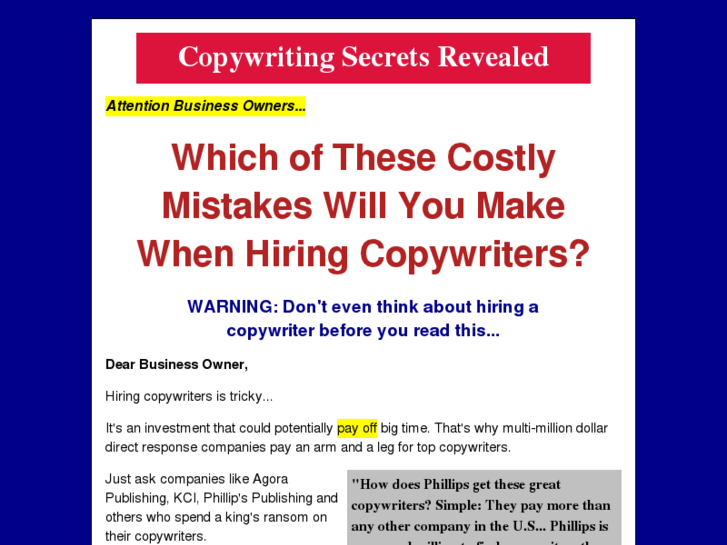 www.johnangelcopywriting.com