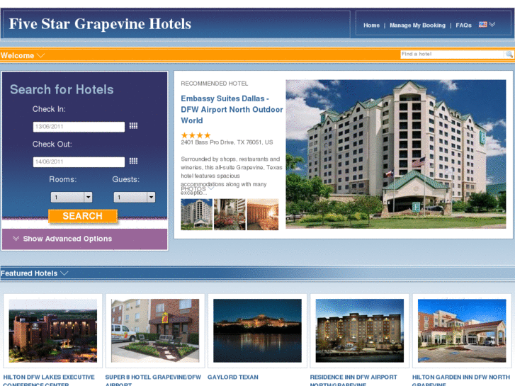 www.fivestargrapevinehotels.com