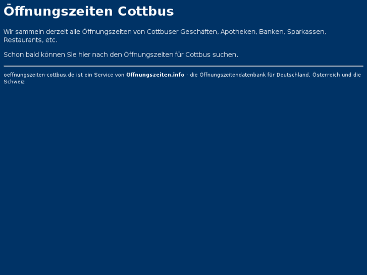 www.oeffnungszeiten-cottbus.de