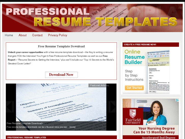 www.professionalresumetemplates.net