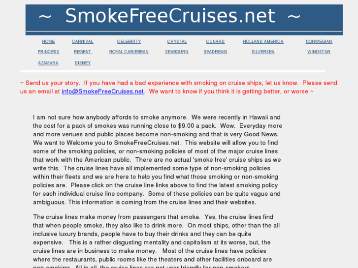 www.smokefreecruises.net