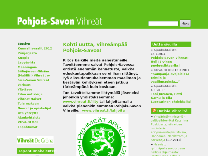 www.pohjoissavonvihreat.fi