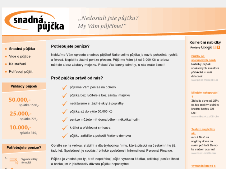 www.snadnapujcka.info