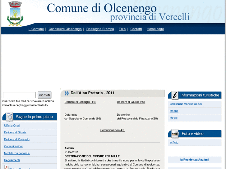 www.comuneolcenengo.it