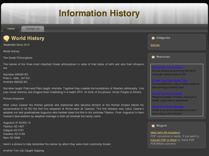 www.informationhistory.com