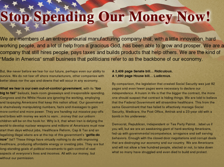 www.stopspendingourmoney.org