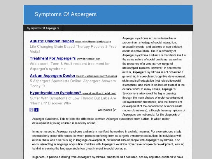www.symptomsofaspergers.info
