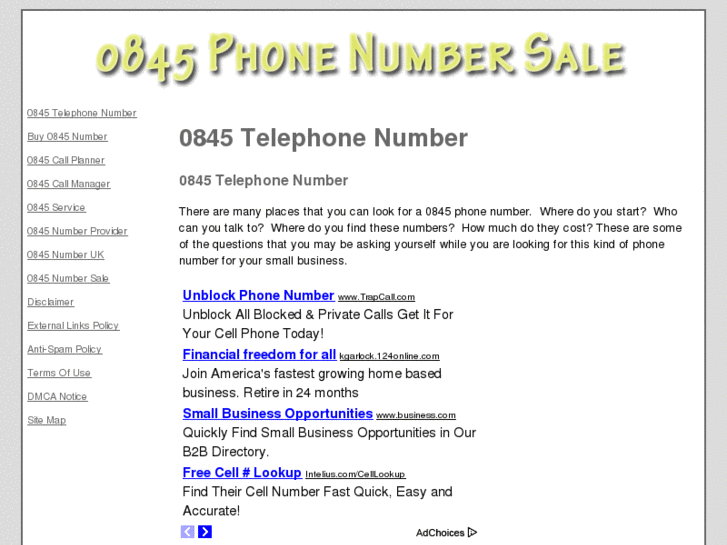 www.0845-phone-number-sale.co.uk