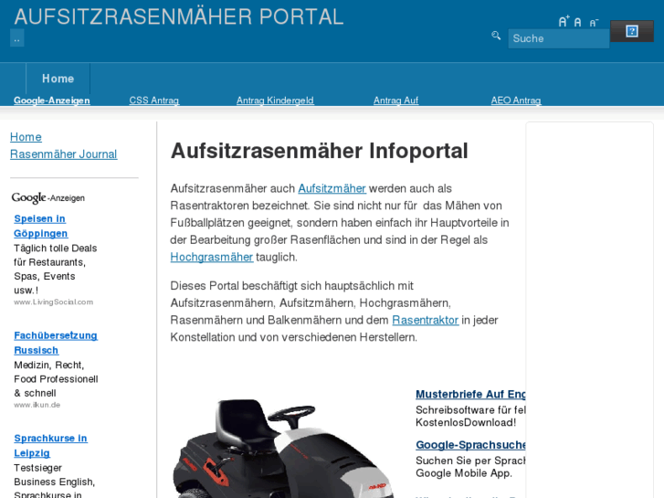 www.aufsitzrasenmaeher-portal.com