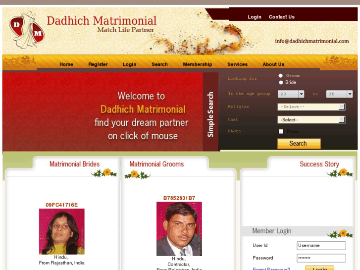 www.dadhichmatrimonial.com