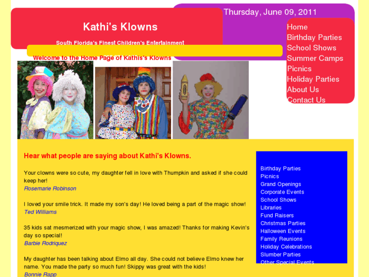 www.kathisklowns.com