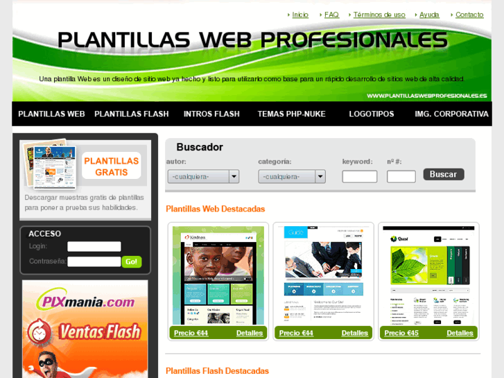 www.plantillaswebprofesionales.es