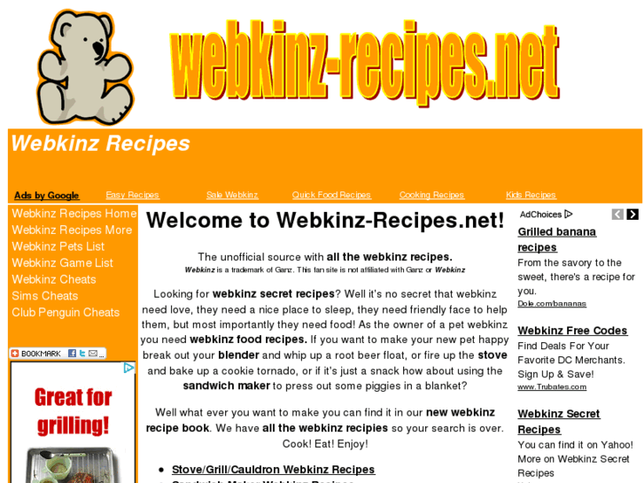 www.webkinz-recipes.net