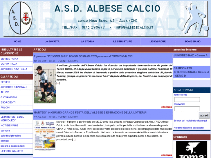 www.albesecalcio.it