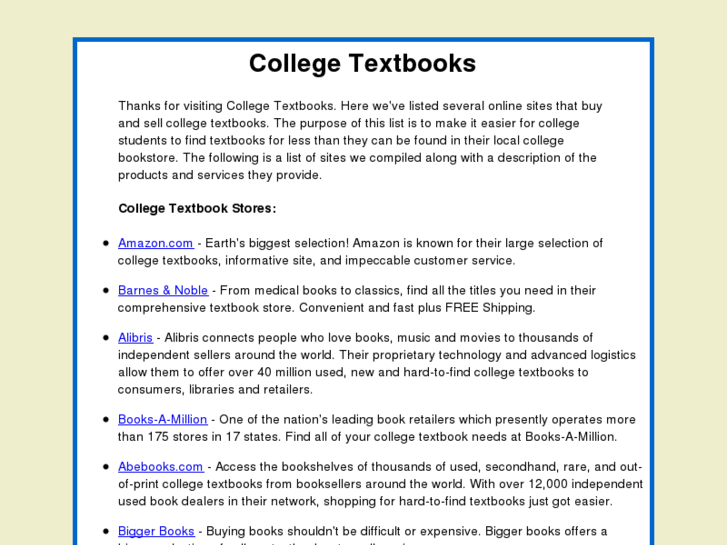 www.collegetextbooks.biz