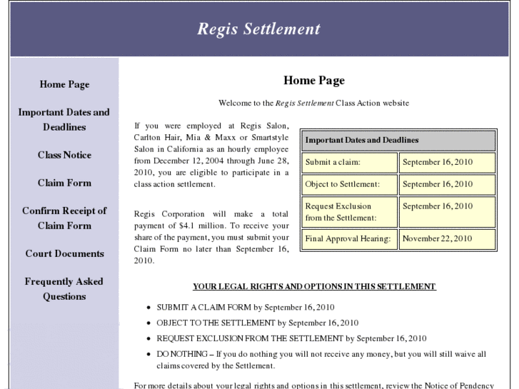 www.regissettlement.com