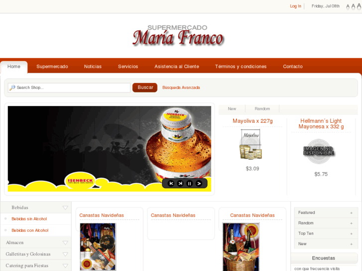 www.supermercadomariafranco.com