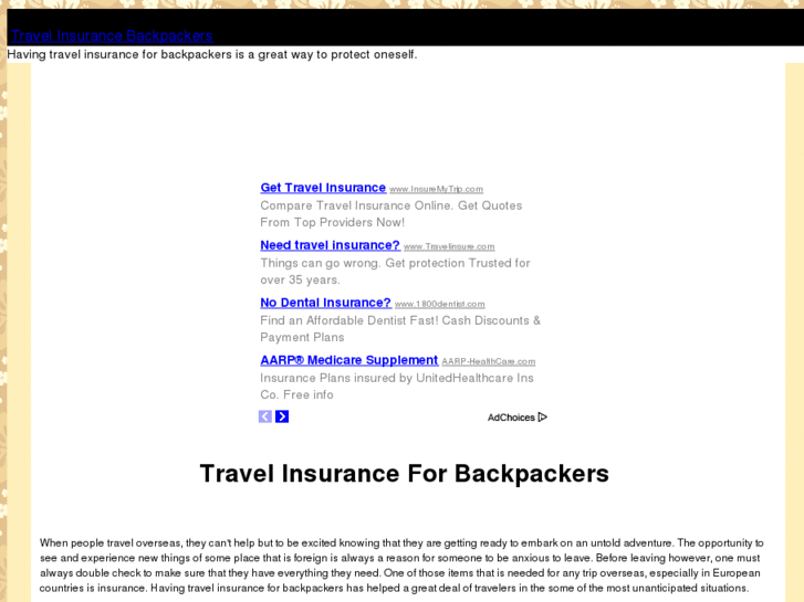 www.travelinsurancebackpackers.com