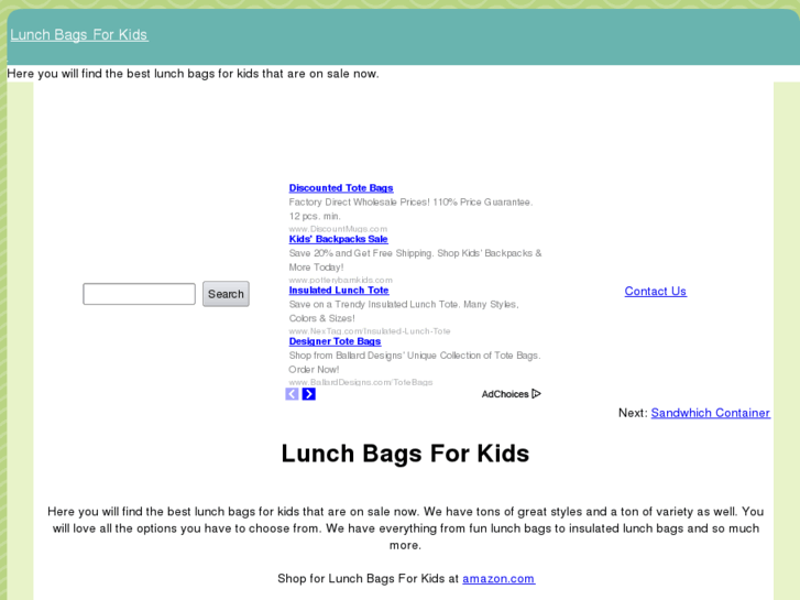 www.lunchbagsforkids.com