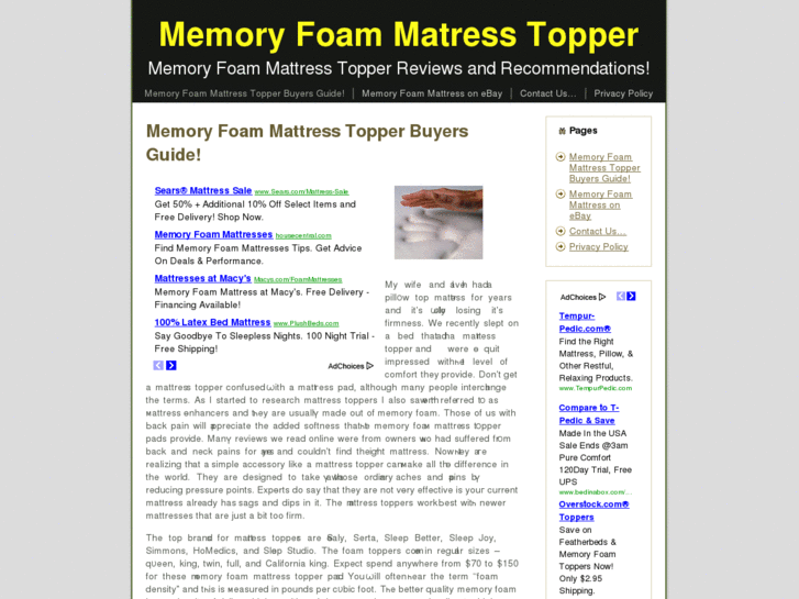 www.memory-foam-matress-topper.com