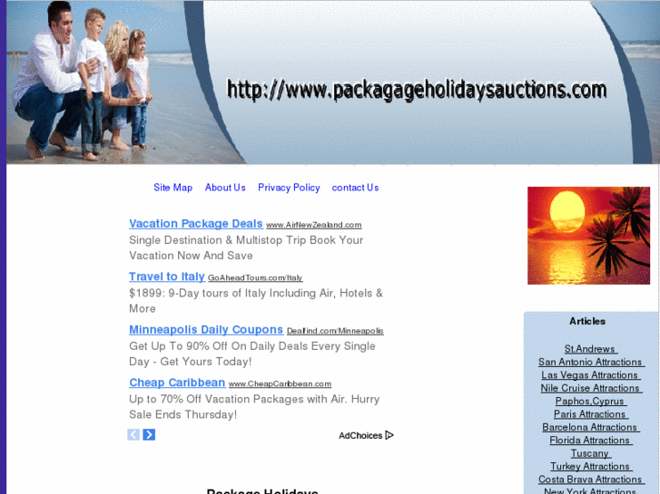 www.packageholidaysauctions.com