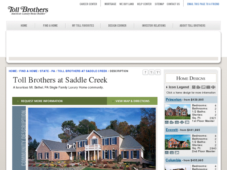 www.tollbrothersatsaddlecreek.com