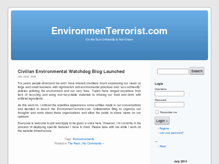 www.environmenterrorist.com