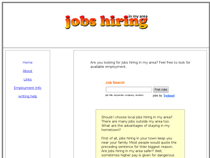 www.jobshiringinmyarea.info