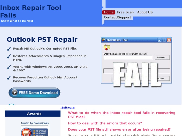 www.inboxrepairtoolfails.com