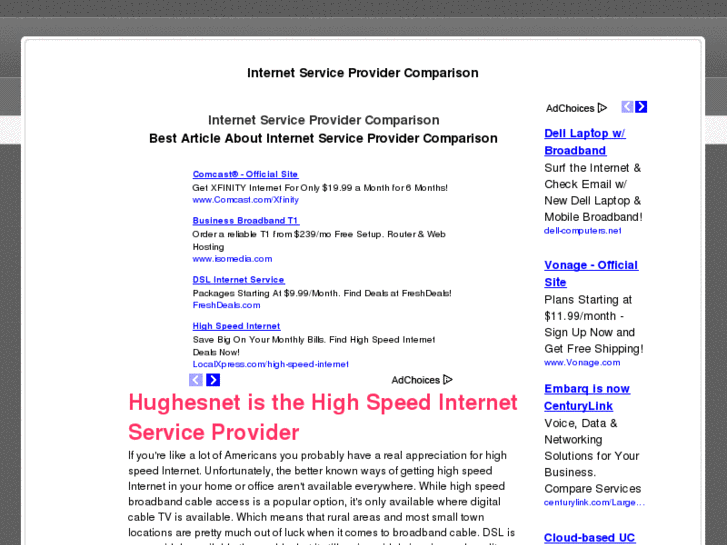 www.internetserviceprovidercomparison.info