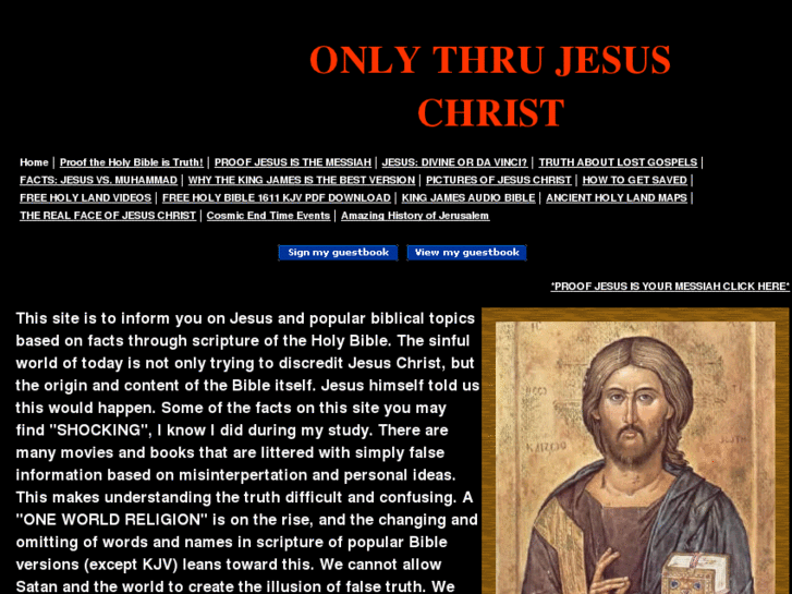 www.onlythrujesus.com