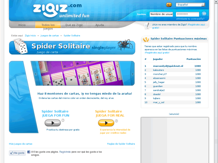 www.spidersolitaire.es