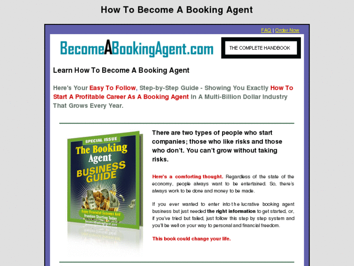 www.becomeabookingagent.com