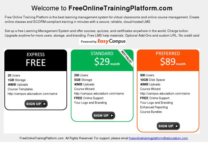 www.freeonlinetrainingplatform.com