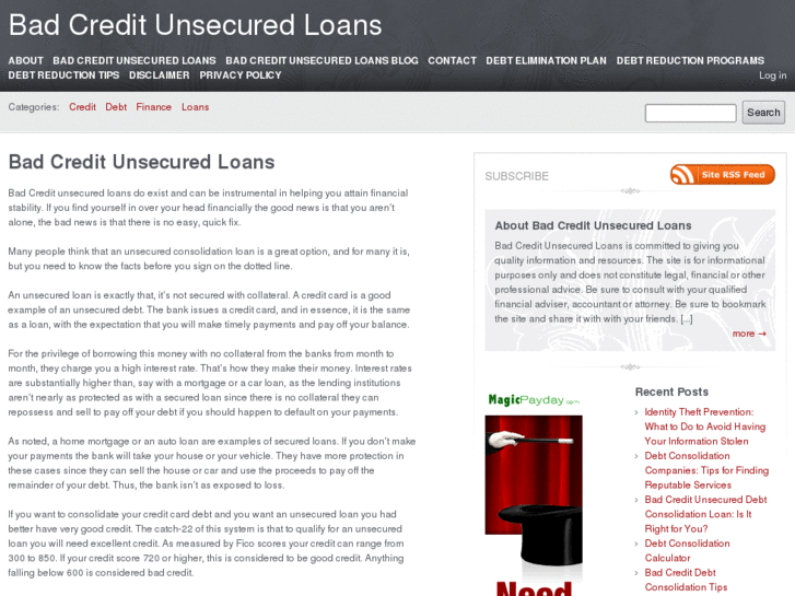 www.badcreditunsecuredloans.org