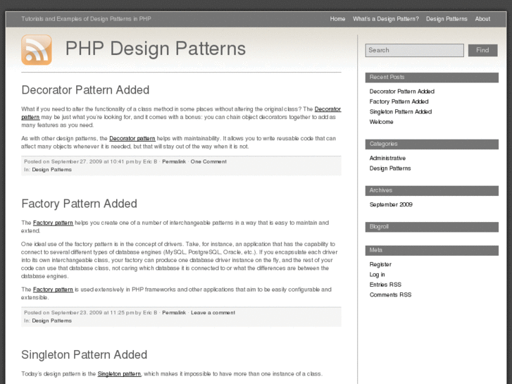 www.phpdesignpatterns.com