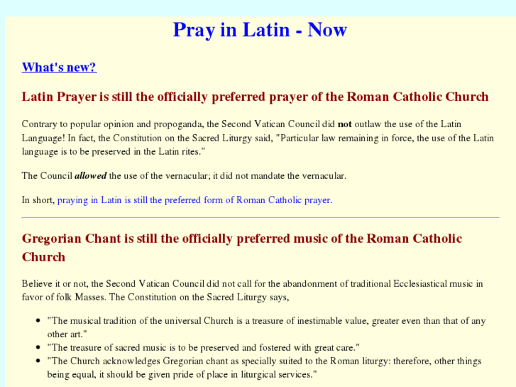 www.prayinlatin.com