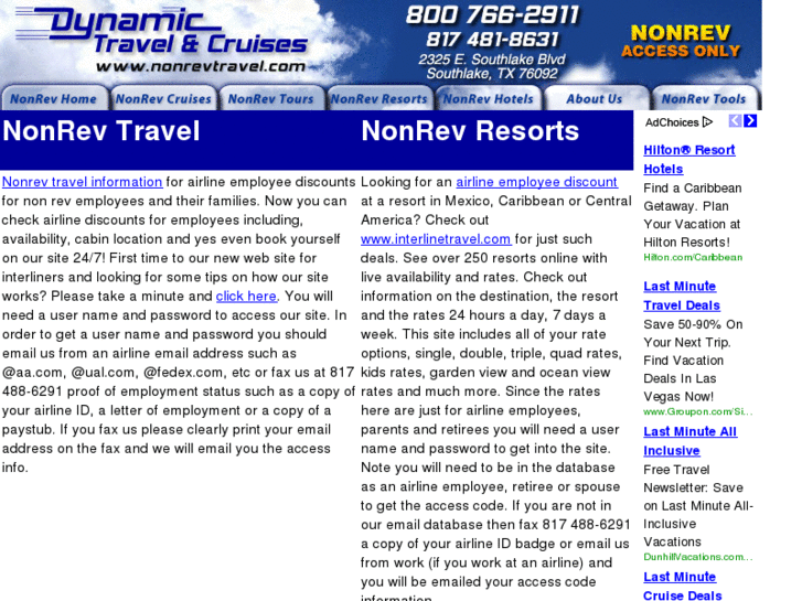 www.nonrevtravel.com