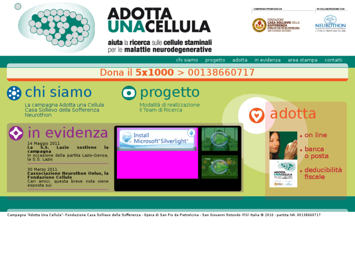 www.adottaunacellula.com