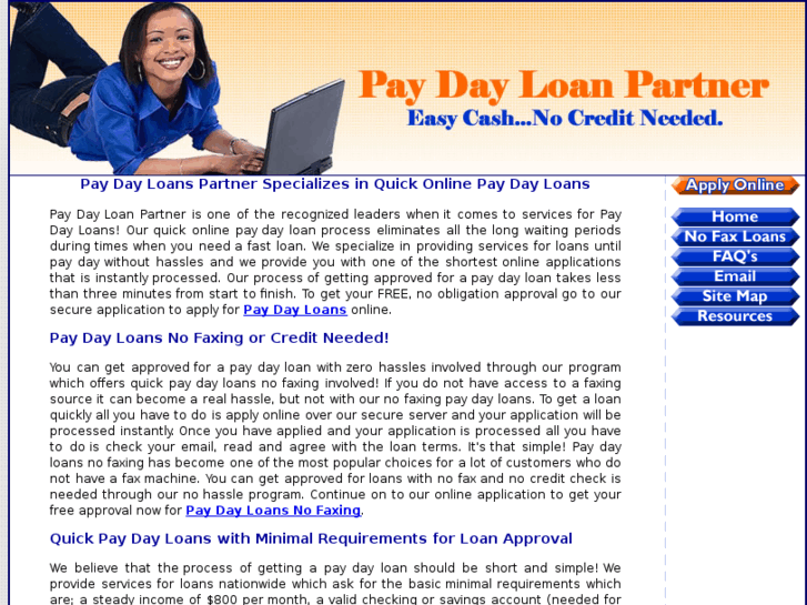 www.paydayloanspartner.com