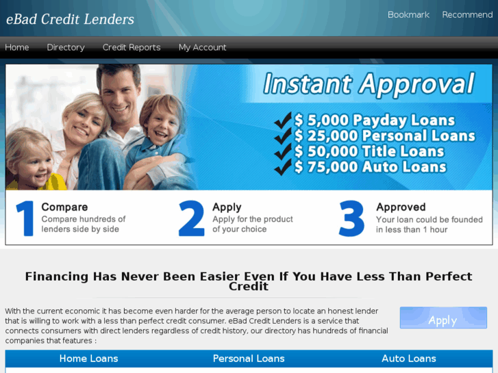 www.ebadcreditlenders.com