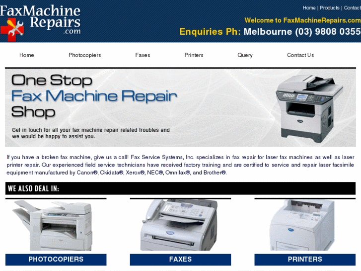 www.faxmachinerepairs.com